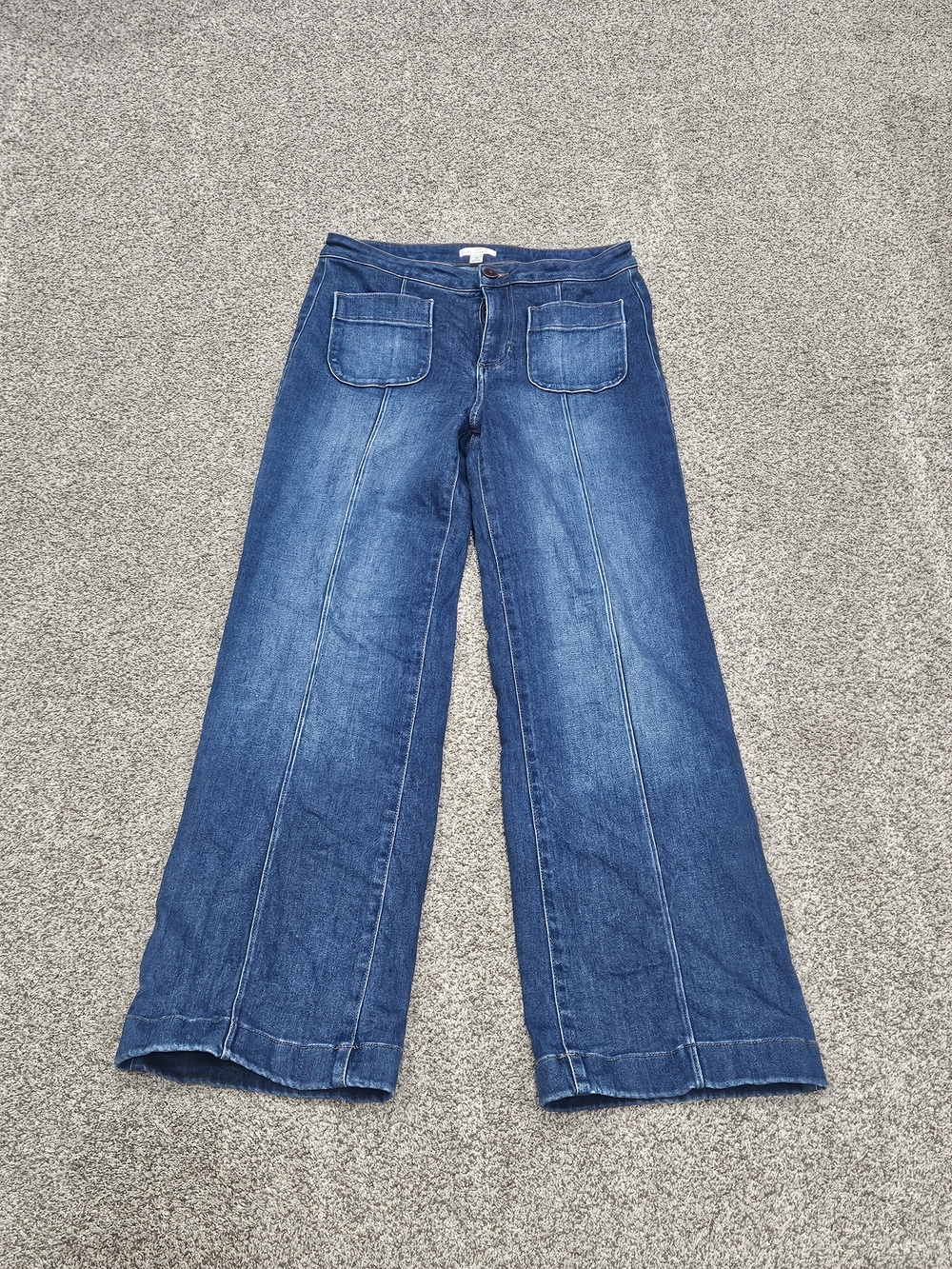 LC Lauren Conrad Wide-Leg Jeans in Blue Wash